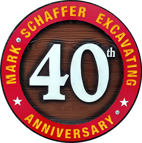 Mark Schaffer Excavating 40th Anniversary logo